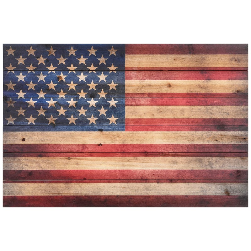 Empire Art Direct American Flag Digital Print on Solid Wood Wall Art, 24.00" x 36.00" - Image 1